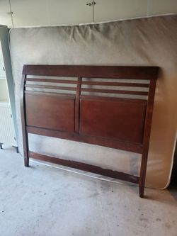 Wood Sleigh Headboard Queen Size