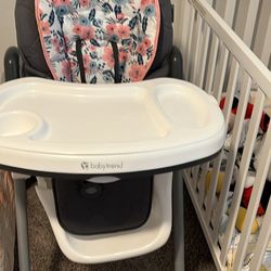 High Chair And Baby Bed and Mattres