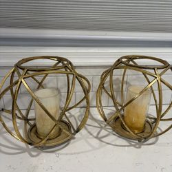 Gold Candle Globes (2 total;set)