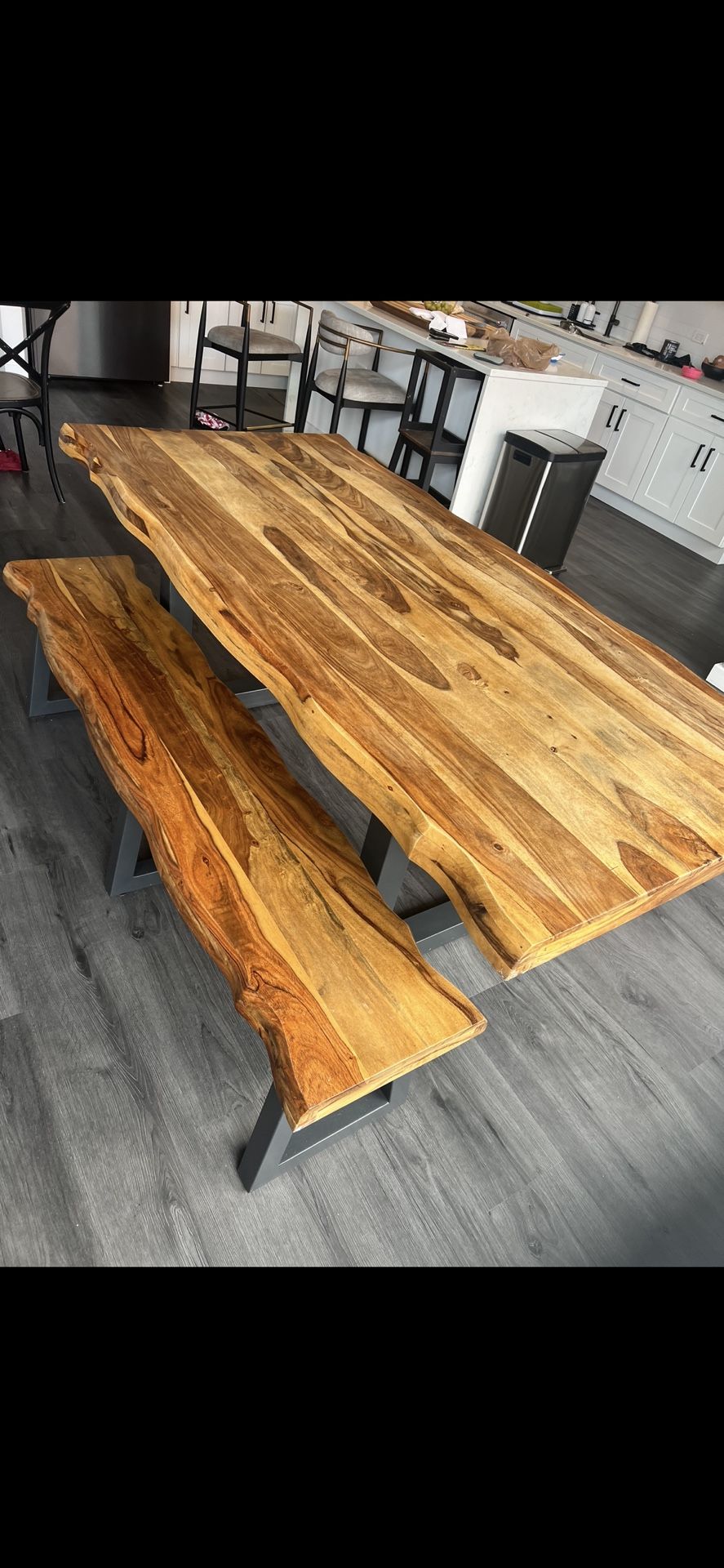 Wood Kitchen Table With Bench