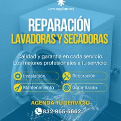 REPAIRS WASHER  AND DRYER WITH WARRANTY 