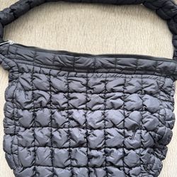 Quilted puffer tote purse bag
