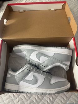 New! Nike Dunk Low 9.5 g Gray and White