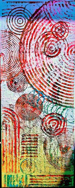 Original Hand painted Canvas Artwotk 12" ×36" Abstract.  Please read description