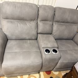 Ashley Next-Gen DuraPella Dual Power Reclining Sofa & Loveseat Set - Like New