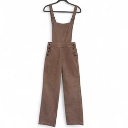 AG Adriano Goldschmied The Gwendolyn Corduroy Overalls Mauve Pink Size S 27