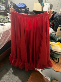 Folklorico red practice skirt