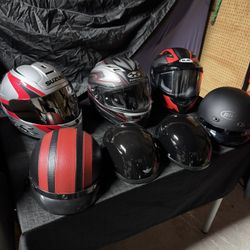 Assortment Of Motorcycle Helmets