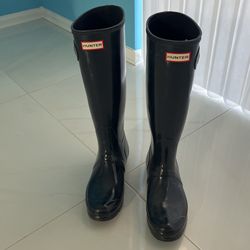 Womens Navy Hunter Boots