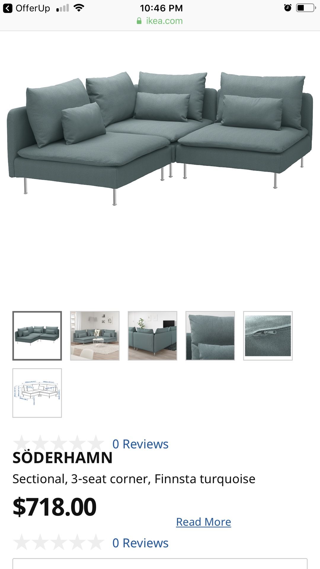 Sectional Couch- Ikea Soderhamn (3piece)