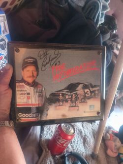 Dale earndhart plaque. Sighed