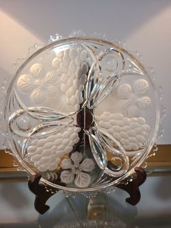 Crystal Round Platter Tray