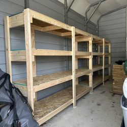 Handmade Garage Storage Shelves!