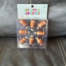 New My Little Christmas 8 Piece Small Football Ornaments Christmas Tree Decoration