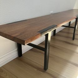 Midcentury Wood Bench