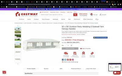 10 x 30 canopy tent with sidewalls
