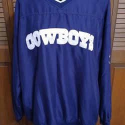 Dallas Cowboys Size X-Large Blue Pullover Jacket.