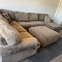Light Brown Sectional Sofa Couch Sala 