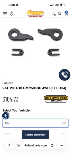 2.5F 2001-10 GM 2500HD 4WD (FTL5104)