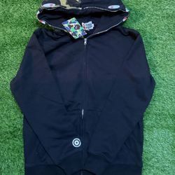 BAPE ABC Camo Shark Wide Fit Full Zip-Black