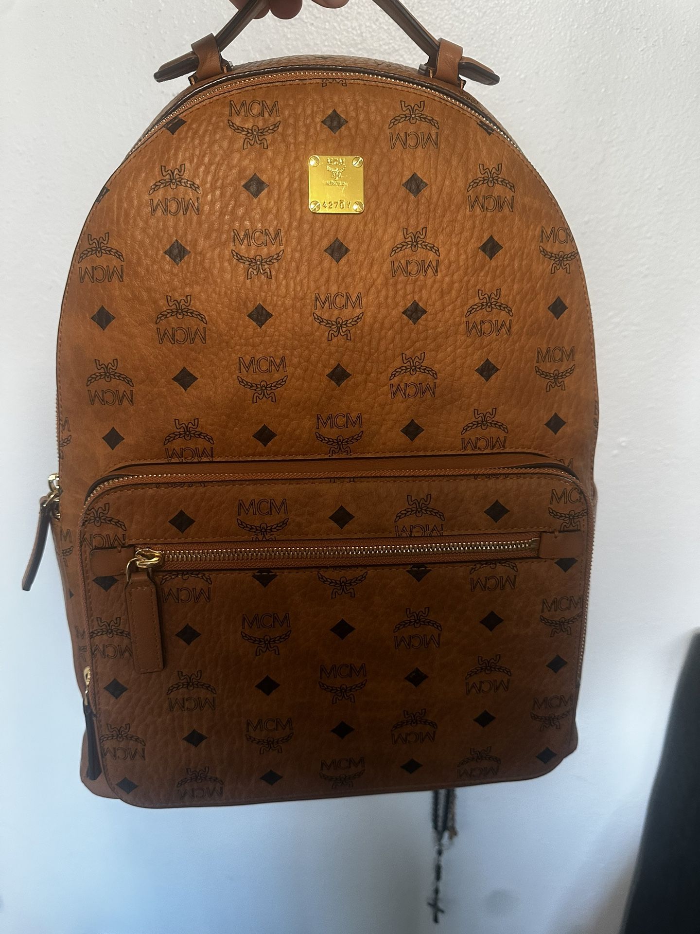 cognac mcm backpack