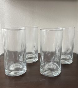 Set Of 4 Crate And Barrel Impressions Cooler Glasses