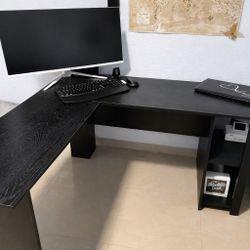 Modern L-Shaped Desk + Office Chair