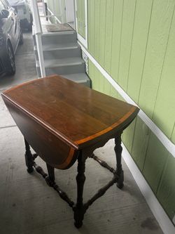Antique Wood Drop-Leaf Table
