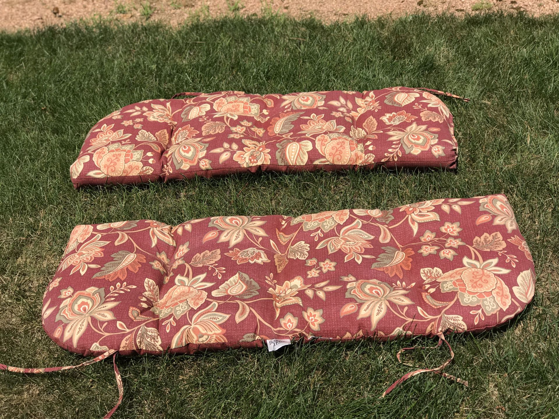 2 padded bench cushions both for $10