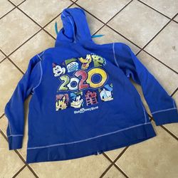(N17) Womans Or Unisex Disney Hoodie Zip Closure 2020 Sweatshirt Size 2XL