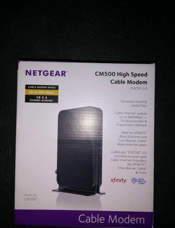 "New" Netgear CM500 Internet Modem