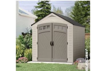 Suncast Vista 7 ft. W x 7 ft. D Plastic Resin Storage Shed with Floor NEW