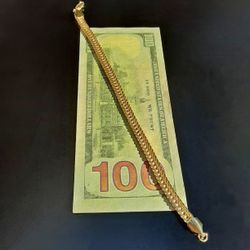 Men's 8 Inch Gold Filled Foxtail Chain Bracelet 6MM 