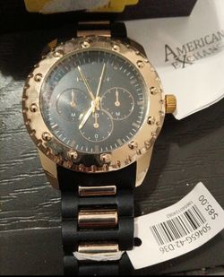 American Exchange Black and Gold Chronograph Watch From Rocawear