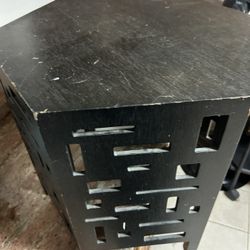 West Elm black hexagonal side table or end table