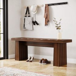 Modern Walnut Dining Bench – Entryway & End-of-Bed Bench
