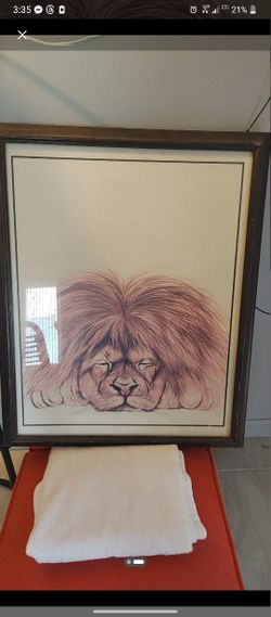Lion Picture Frame Painting