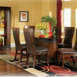  Table Set Hendler Oval Tempered Glass Top