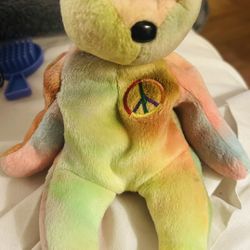 Rare Edition Of Peace Beanie Bear