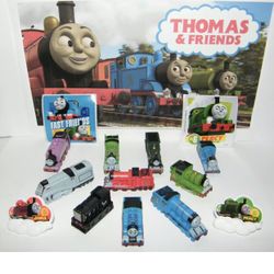 Thomas the Tank Engine Figure Set of 14 Toy Kit with 10 Figures All Plastic Fun