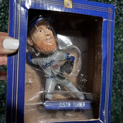 Justin Turner signed Bobble Head