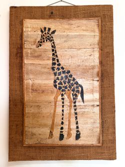 Vintage African banana leaf art