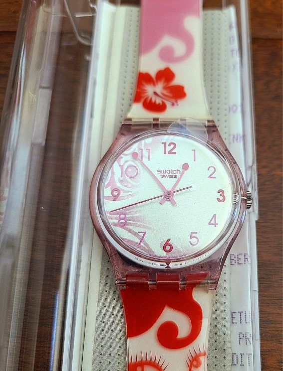 Vintage 2004 Aloha Swatch Watch - Never Worn - New In Original Case 100% Analog