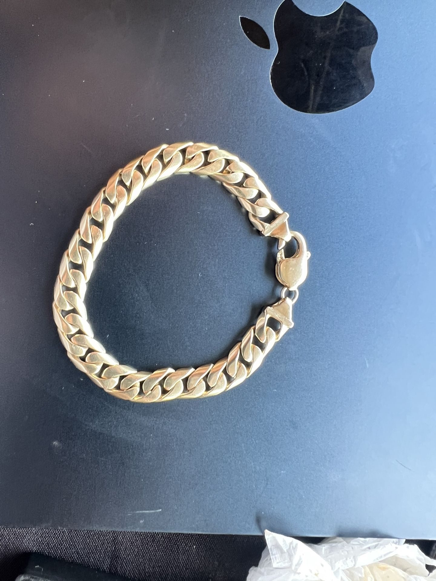 14kt Cuban Style Bracelet Thick And Heavy