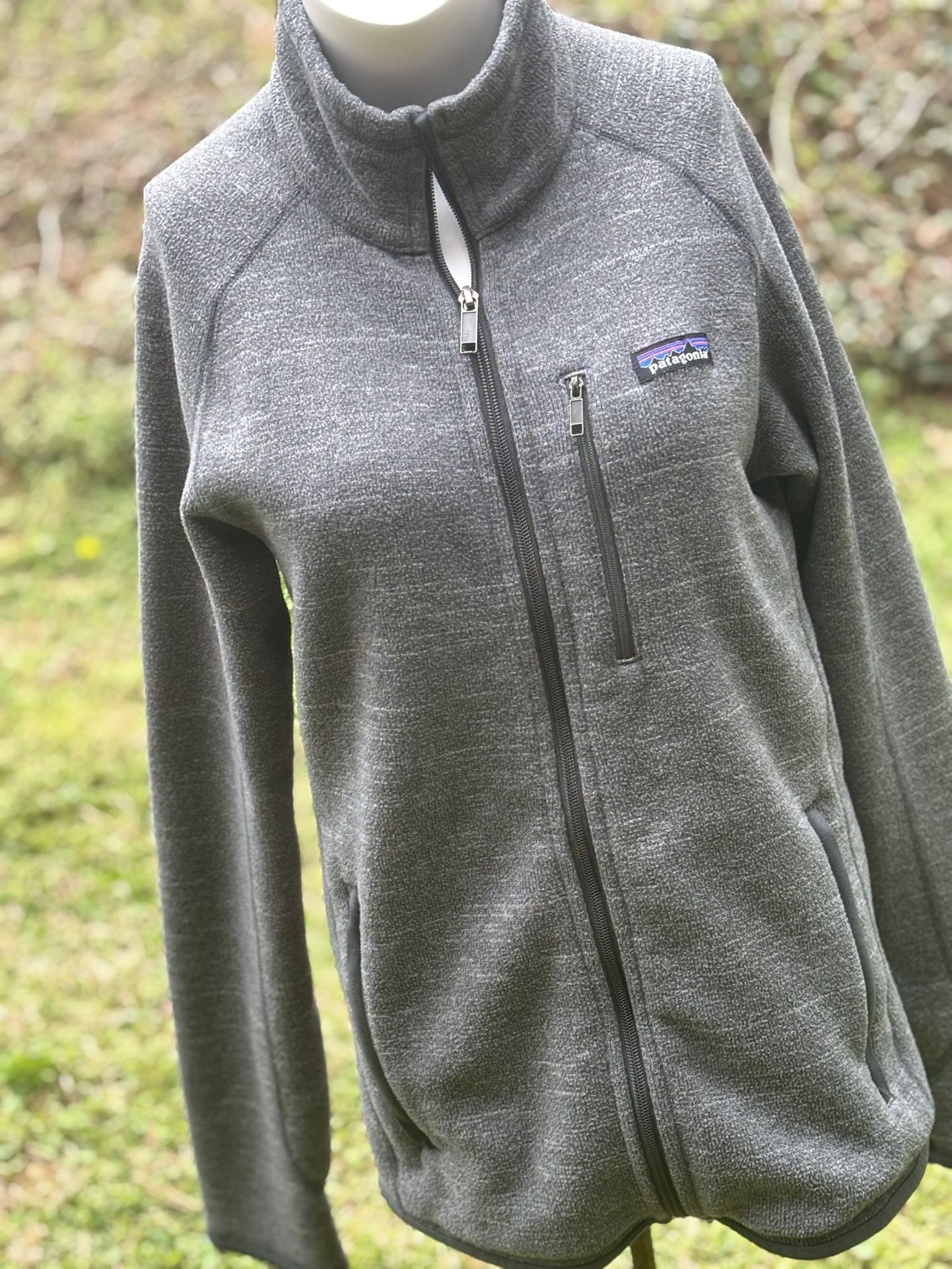 Patagonia Jacket Mens L Gray Better Sweater Full Zip Fleece Pocket Outdoor Walk