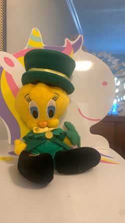 Looney Tunes, Tweety, Bird, St. Patrick’s Day, plush 9”