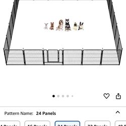 FXW Rollick Dog Playpen for Yard, RV Camping, 32 inch 24 Panels for Small and Medium Dogs│Patented