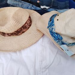 2 Hats New But Stained Panama Jack