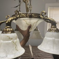 2 Vintage Brass Chandeliers (Bundle or Single)