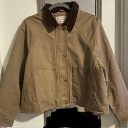 Hunter Tan Jacket With Dark Brown Collar